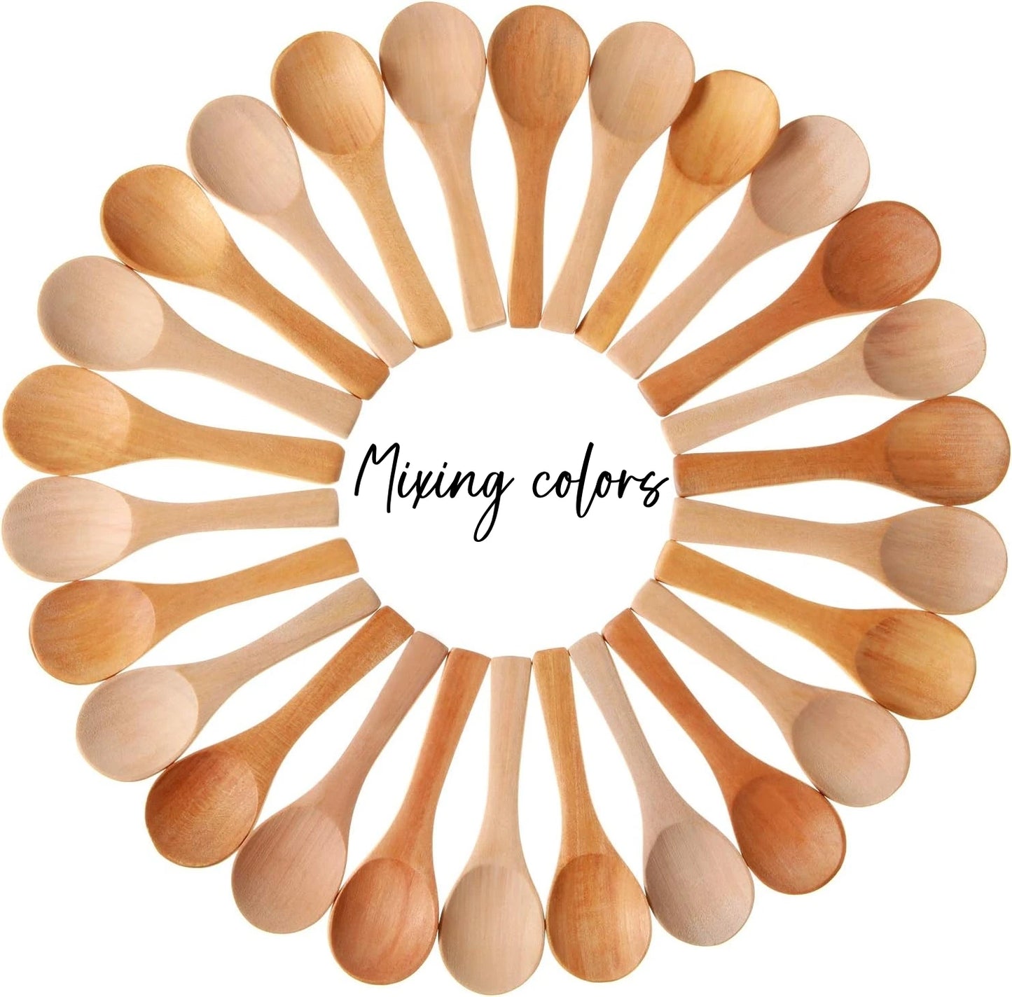 Mini Wooden Spoons – Natural Honey & Spice Spoon Set