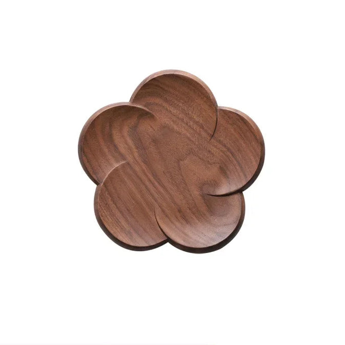 Flower-Shaped Walnut Coasters