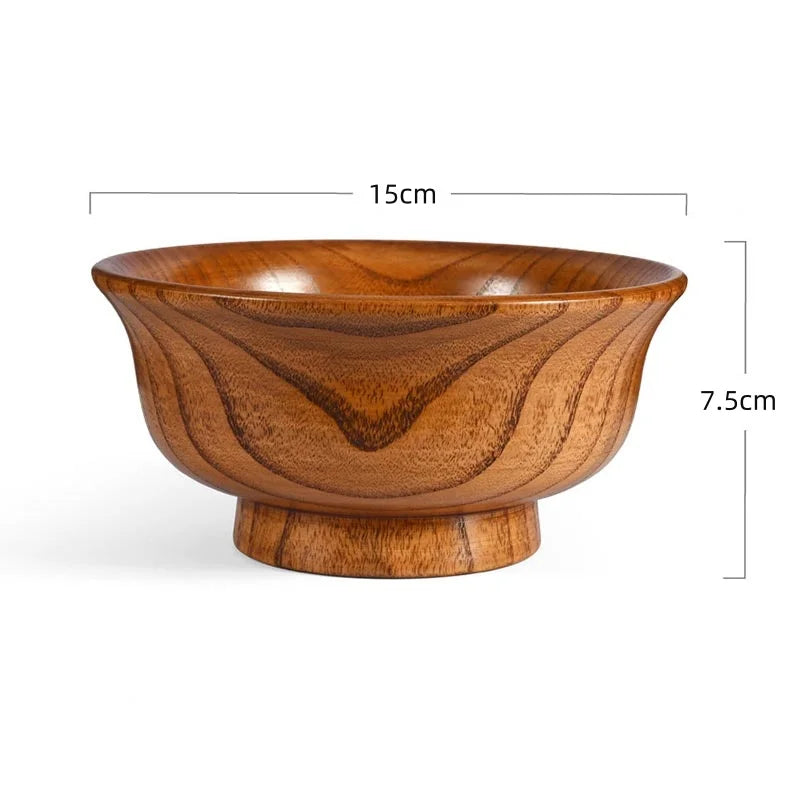 Natural Wood Ramen & Salad Bowl