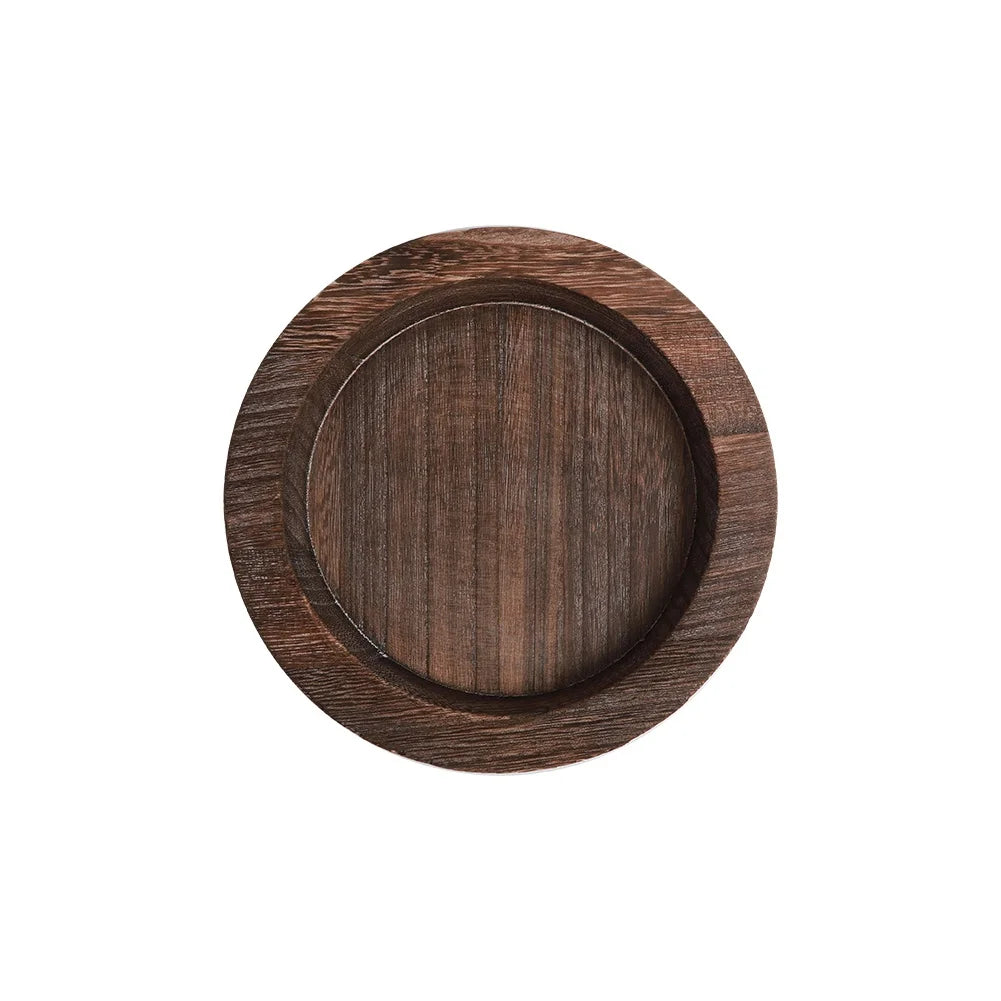Wooden Round Plate – Rustic Heat-Resistant Serving Mat