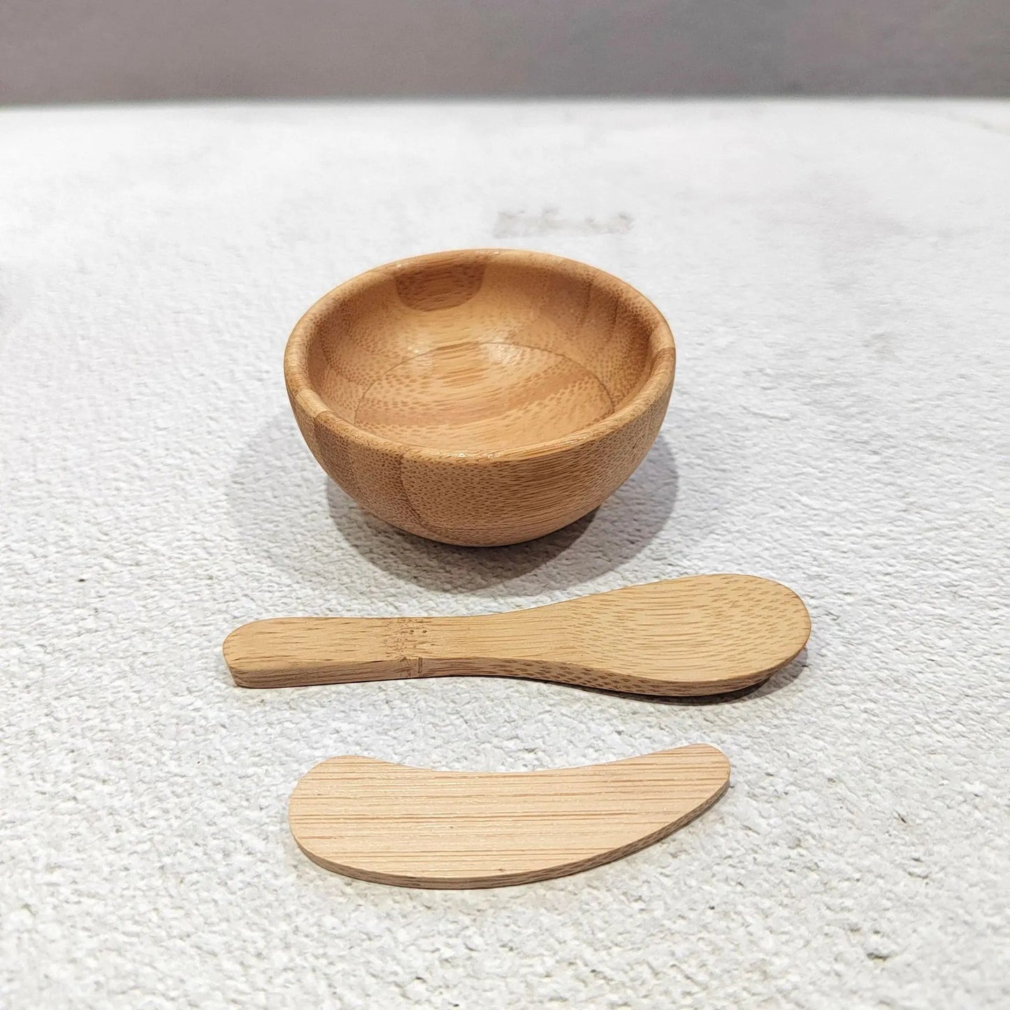 Mini Bamboo Bowl Set – Mixing Bowl with Spoon