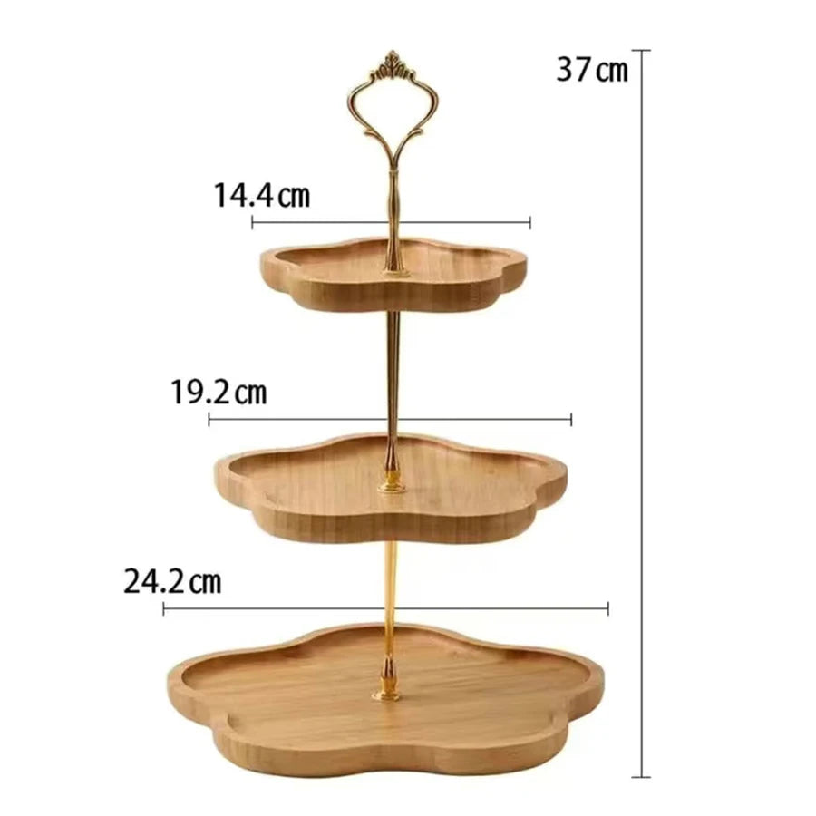 3/2-Tier Wooden Dessert & Cake Stand