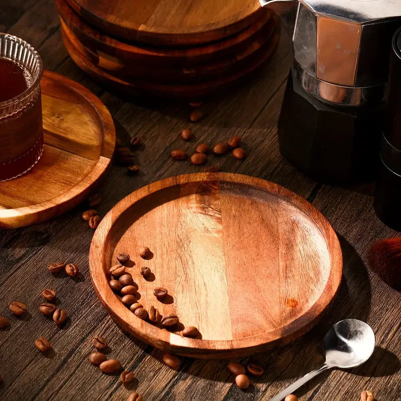 Round Wooden Dinner Plate