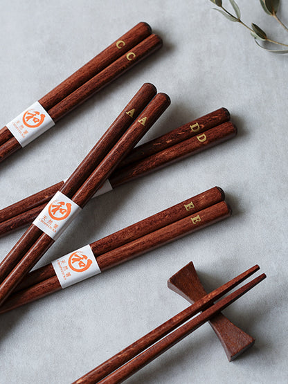 Japanese Floral Wooden Chopsticks Set