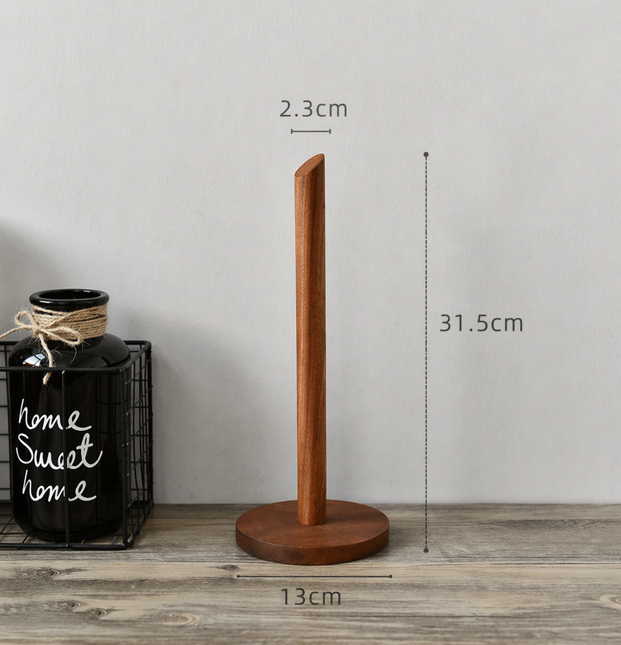 Walnut Roll Holder