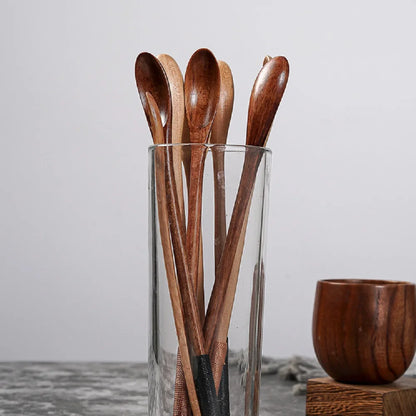 Long Handle Wooden Coffee Spoon