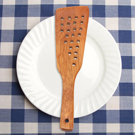 Wooden Cooking Spatula  – 24 Holes Filter Shovel