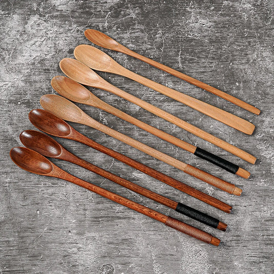 Long Handle Wooden Coffee Spoon