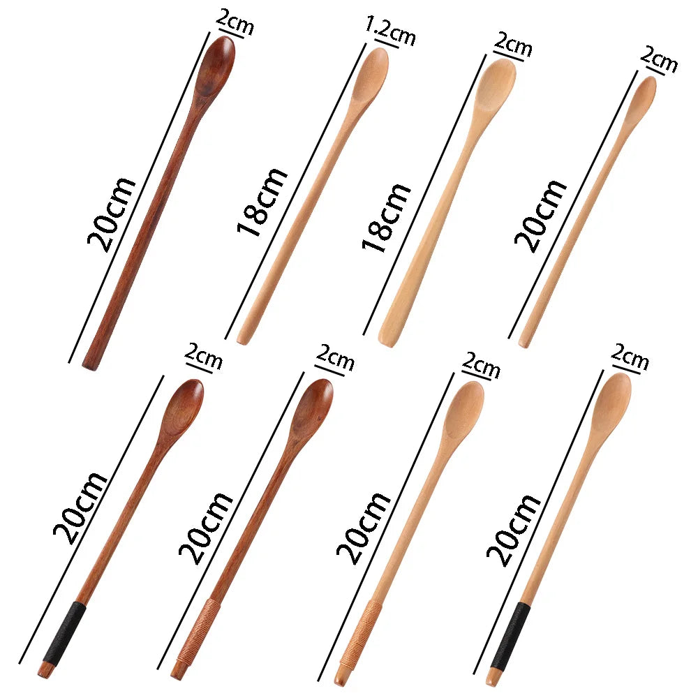 Long Handle Wooden Coffee Spoon