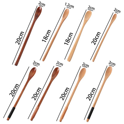 Long Handle Wooden Coffee Spoon