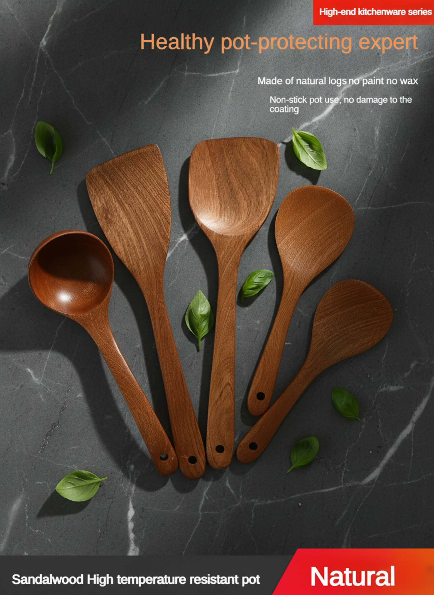 Wooden Spatula & Spoon Set – Natural Kitchen Tools