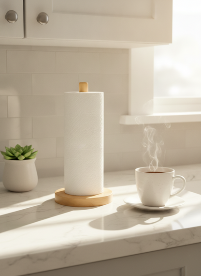 Bamboo Paper Roll Holder