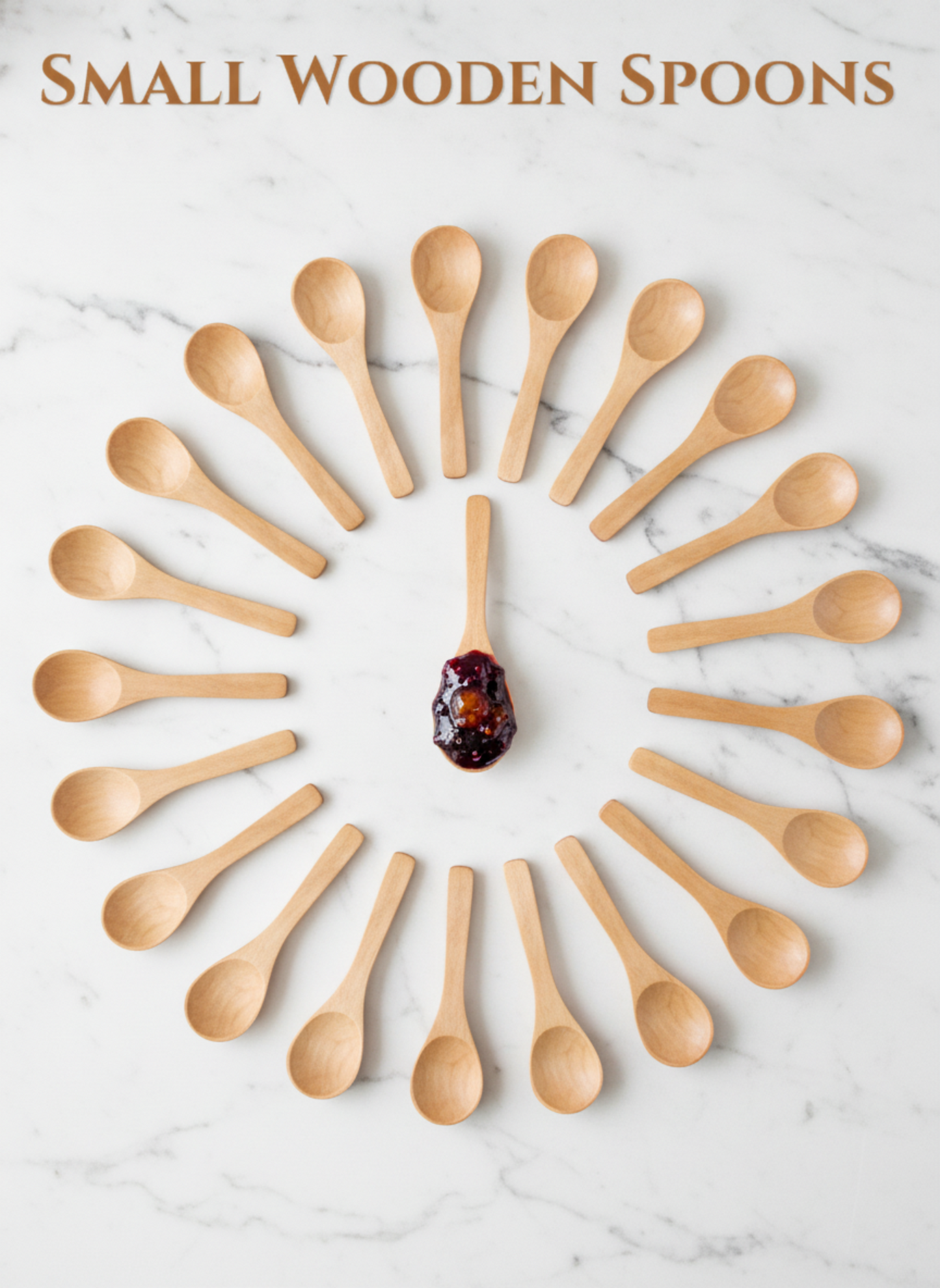 Mini Wooden Spoons – Natural Honey & Spice Spoon Set