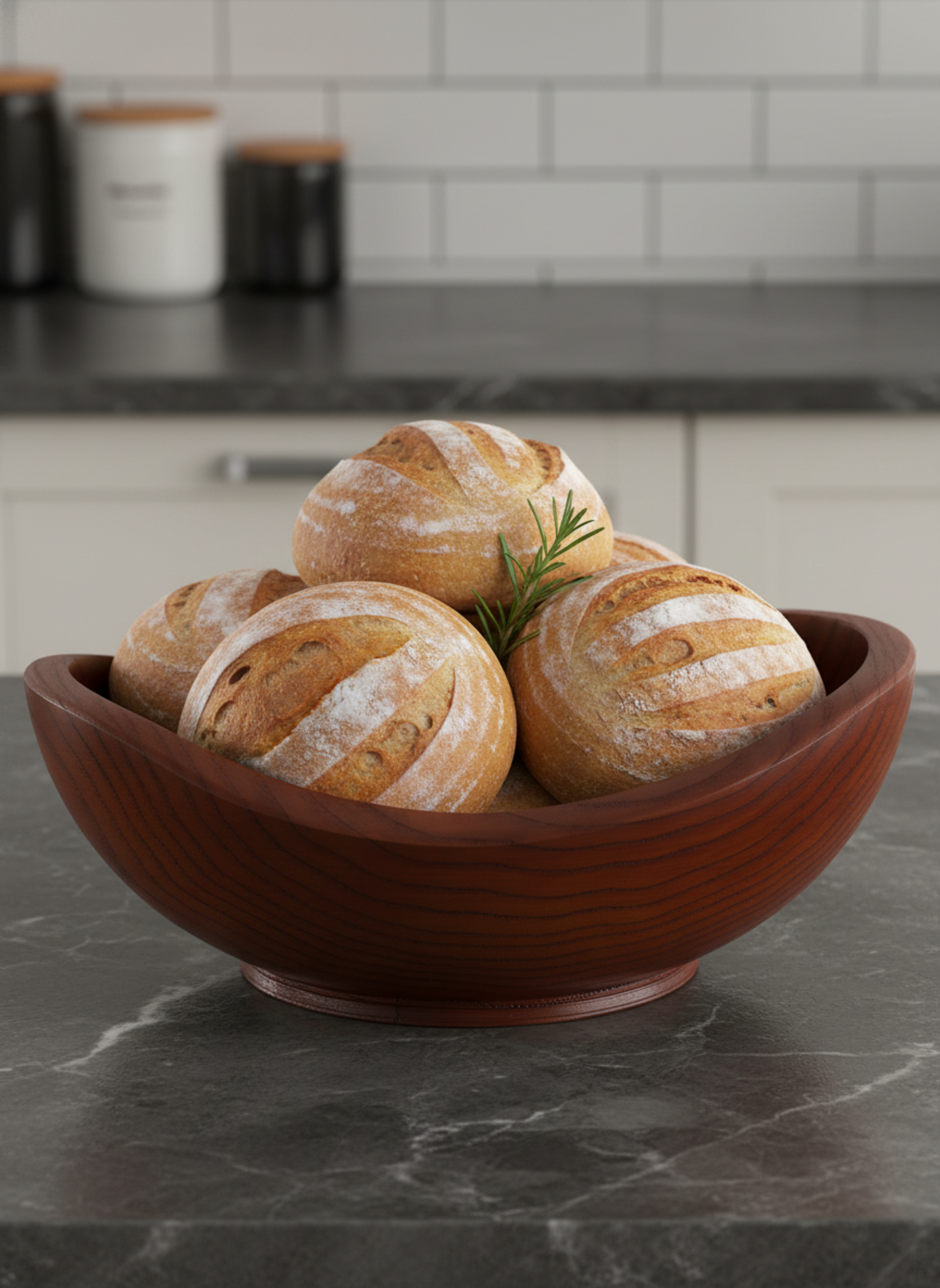 Solid Wood Fruit & Salad Bowl