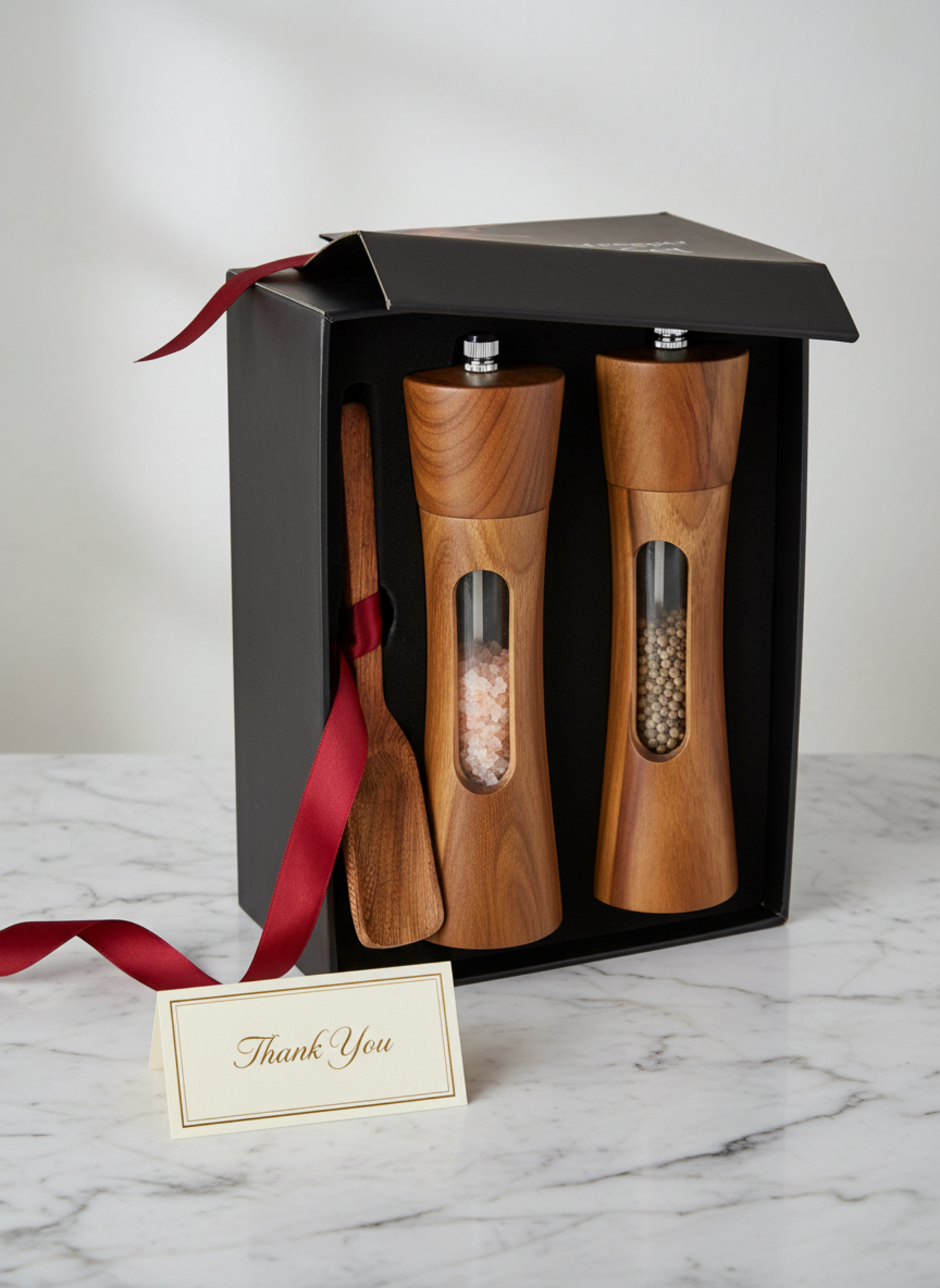 Wooden Salt & Pepper Grinder Set