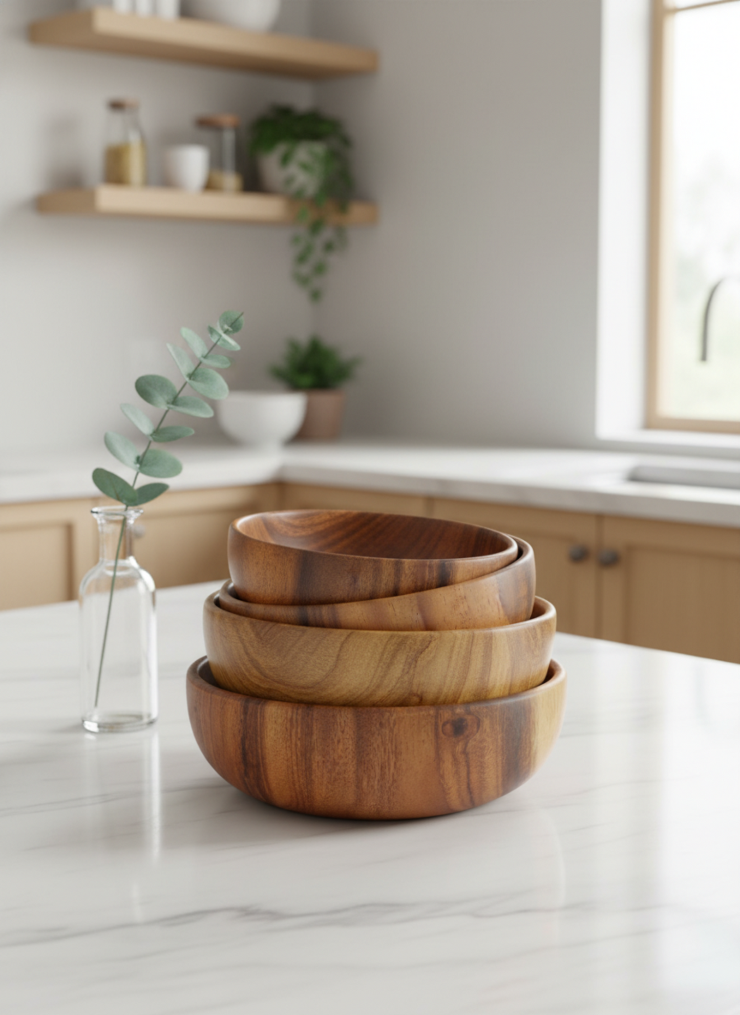 Acacia Wooden Serving Bowl