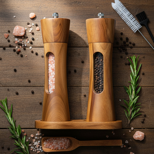 Wooden Salt & Pepper Grinder Set