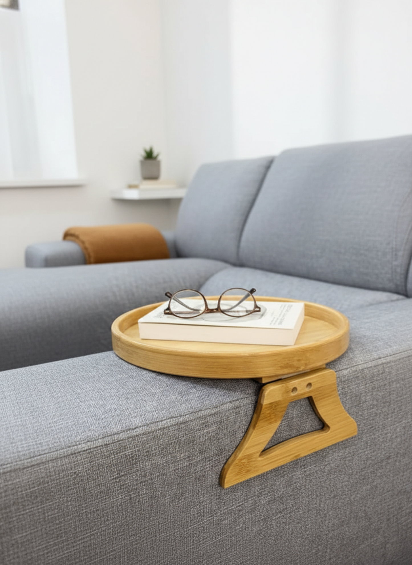 Bamboo Sofa Arm Tray Table