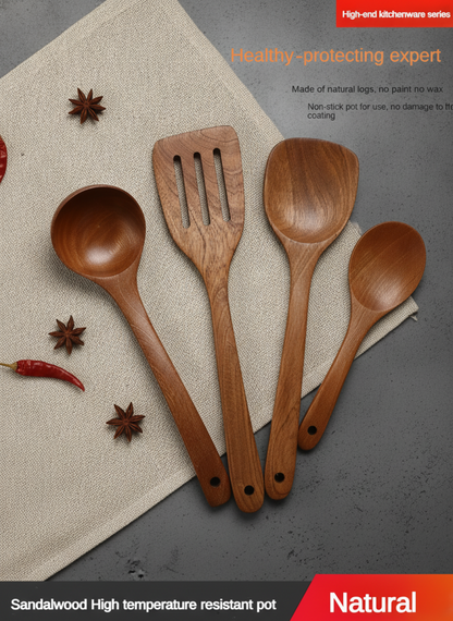 Wooden Spatula & Spoon Set – Natural Kitchen Tools