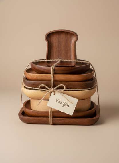 Walnut Wooden Tray – Japanese Style Serving Plate