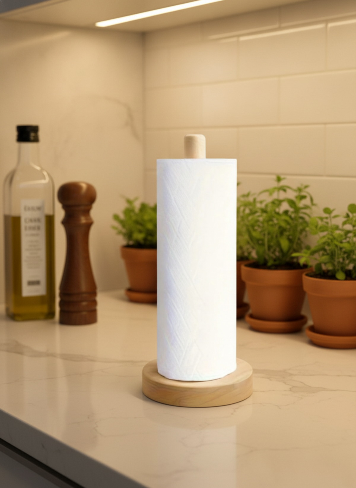 Bamboo Paper Roll Holder