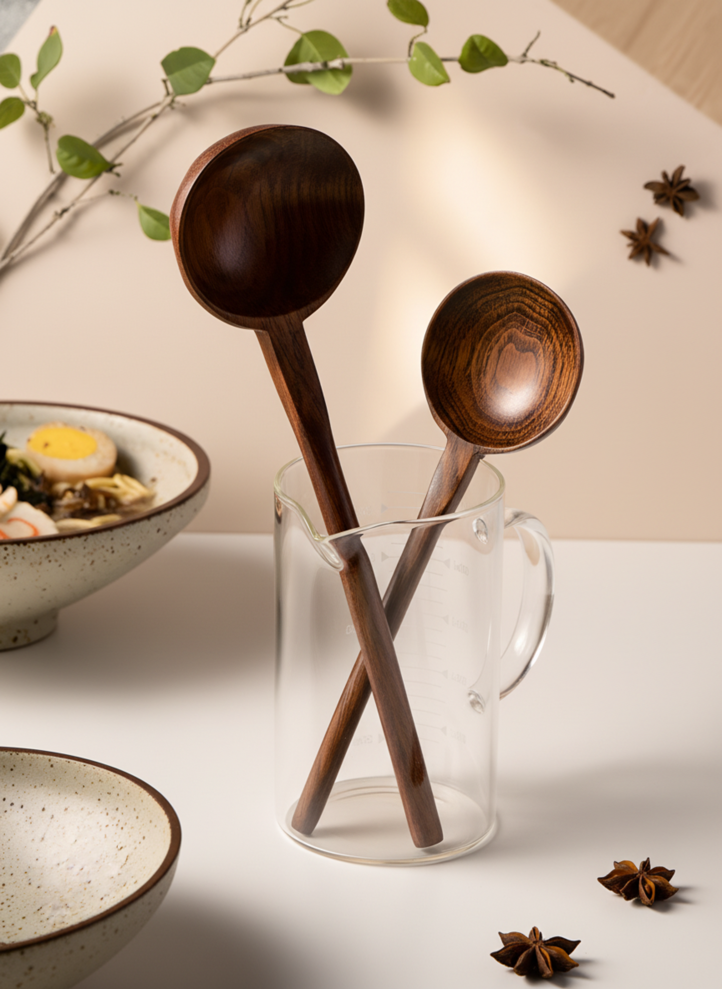 Long Handle Wooden Soup Spoon