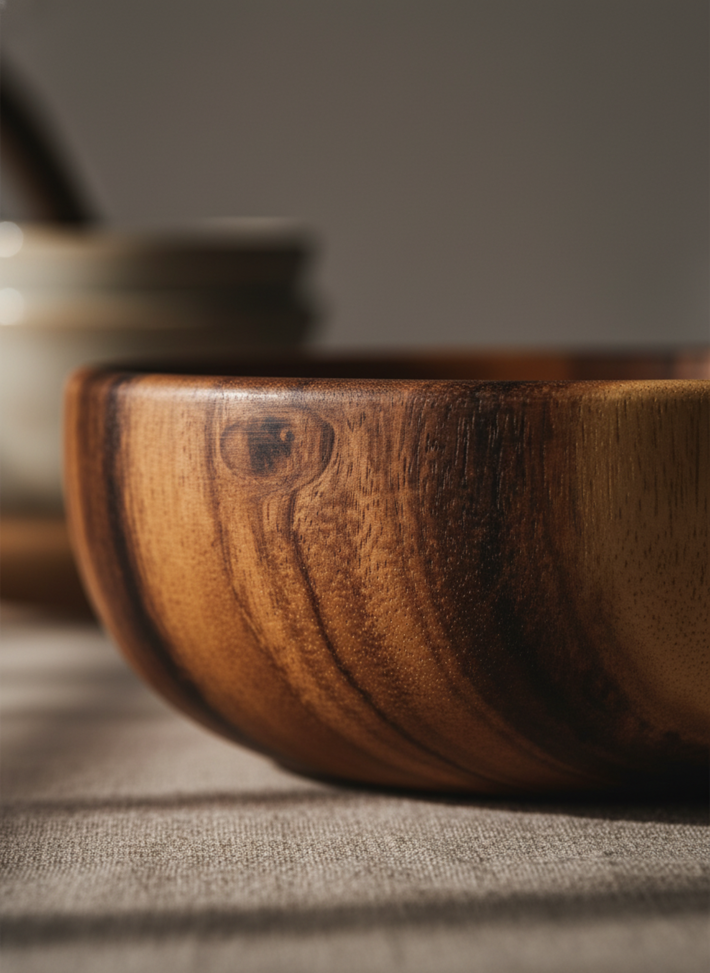 Acacia Wooden Serving Bowl