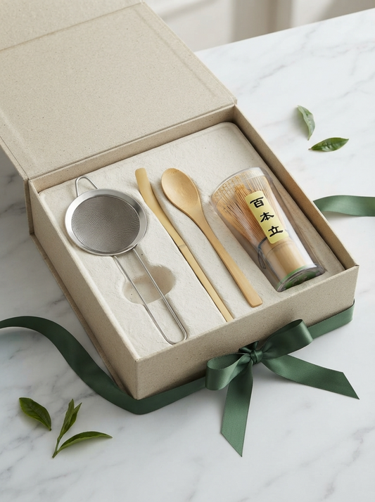 Matcha Bamboo Tea Set – 4-Pieces Kit