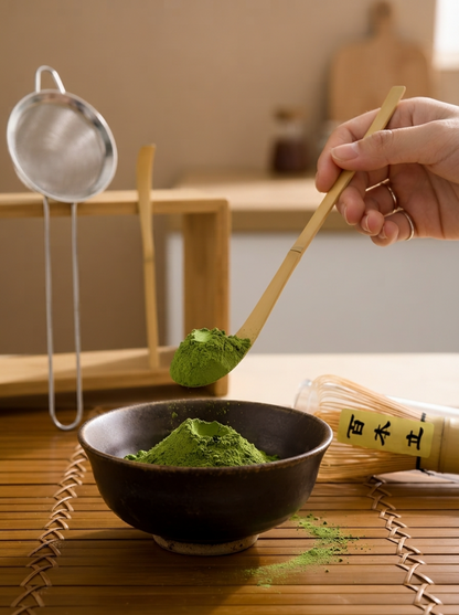Matcha Bamboo Tea Set – 4-Pieces Kit