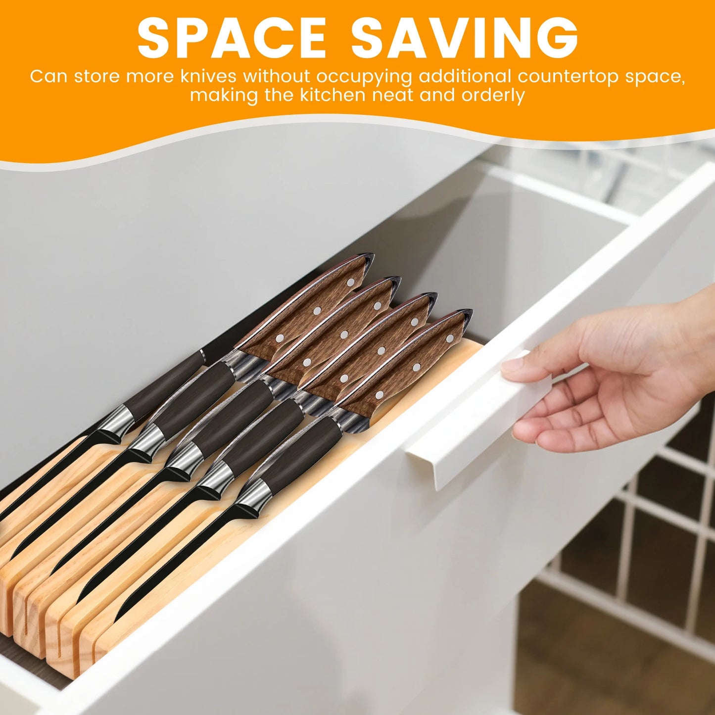 Wooden Knife Storage Rack