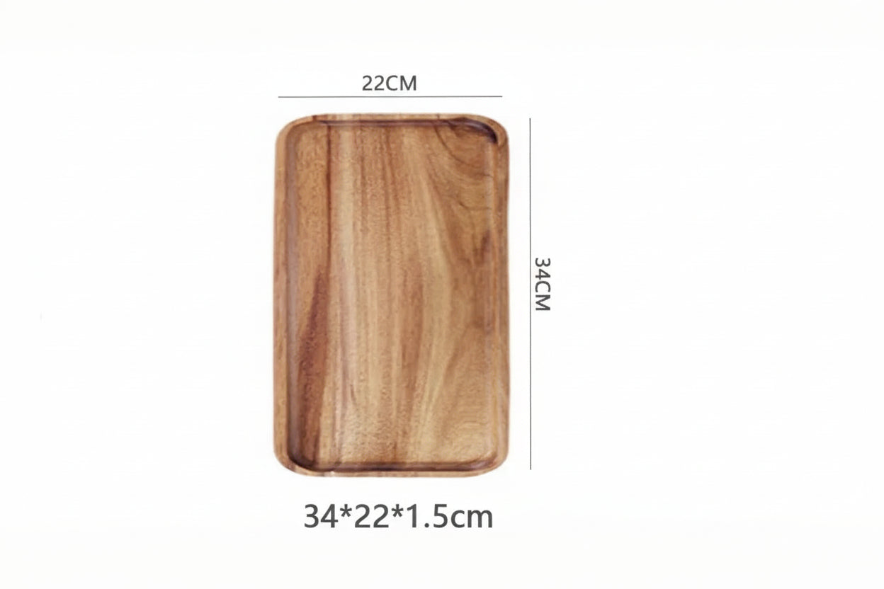 Acacia Wood Coffee Serving Tray