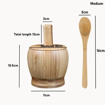 Bamboo Mortar & Pestle Set
