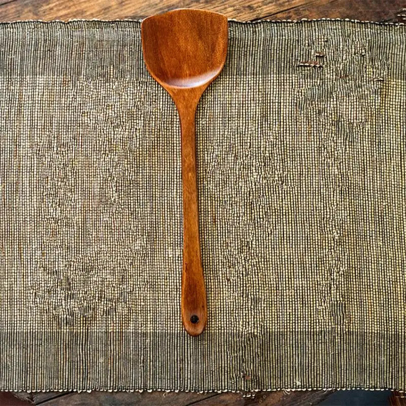 Long Wooden Cooking Spatula
