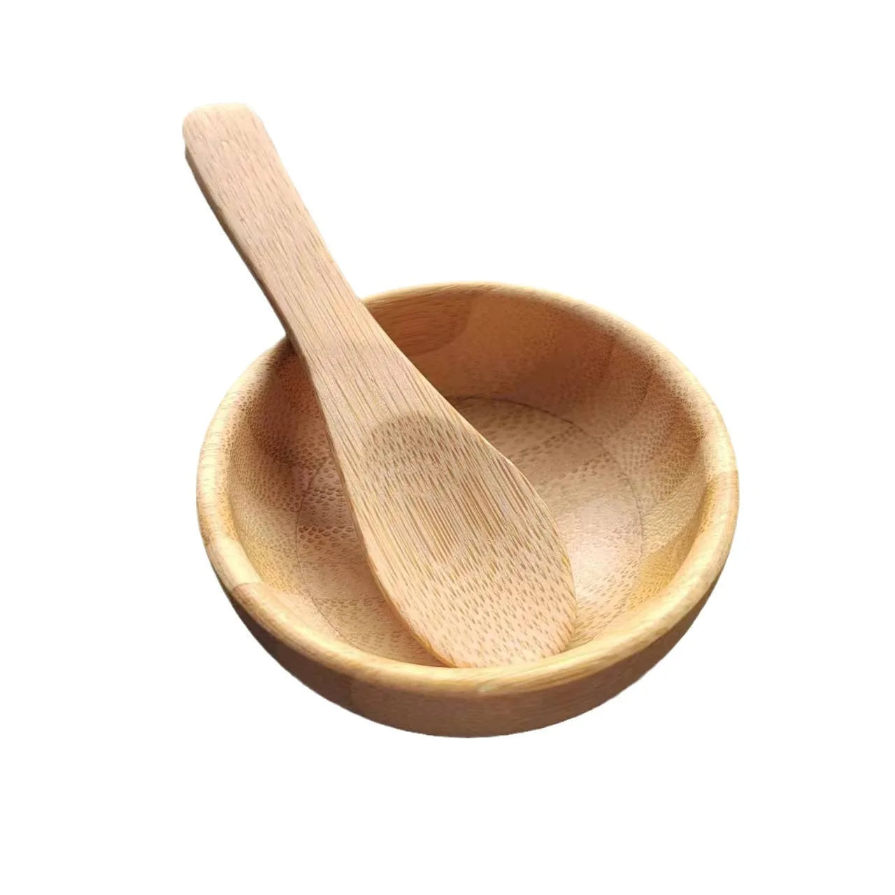 Mini Bamboo Bowl Set – Mixing Bowl with Spoon