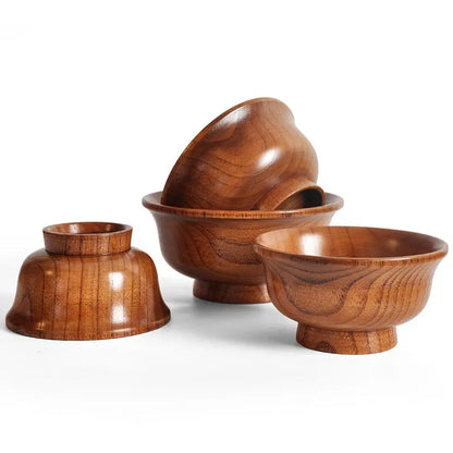 Natural Wood Ramen & Salad Bowl