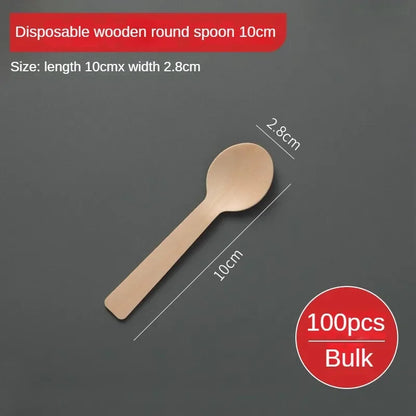 Disposable Wooden Cutlery Set – 100pcs