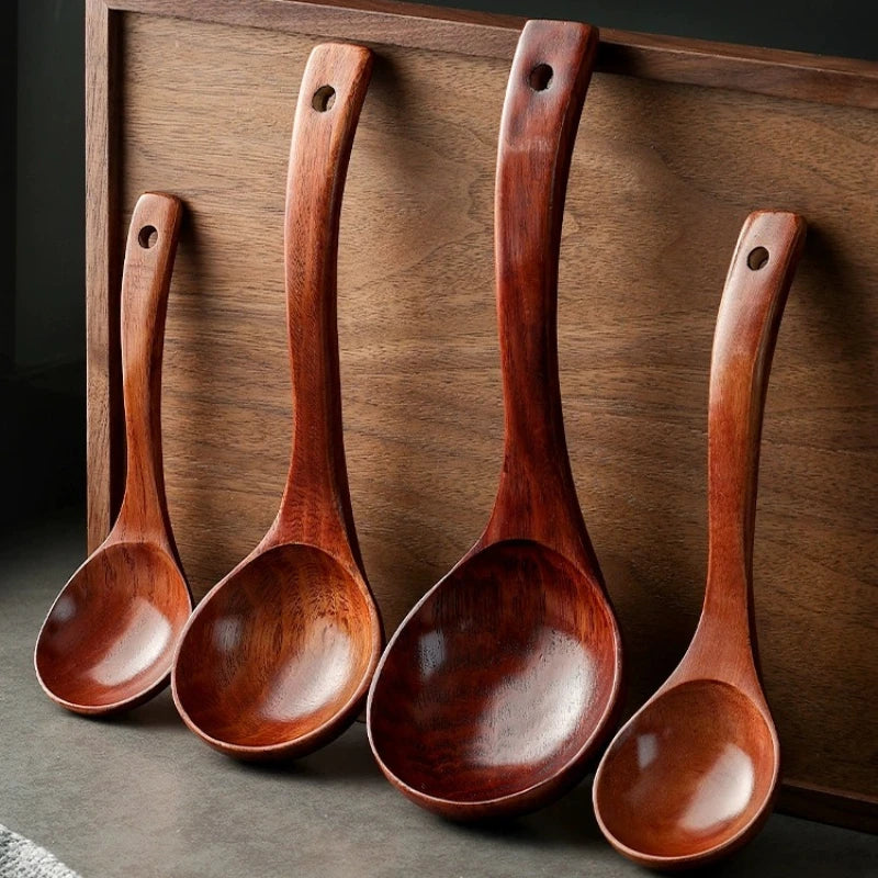 Wooden Soup Spoon with Long Handle
