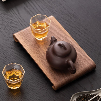 Elegant Rectangular Wooden Tea Tray