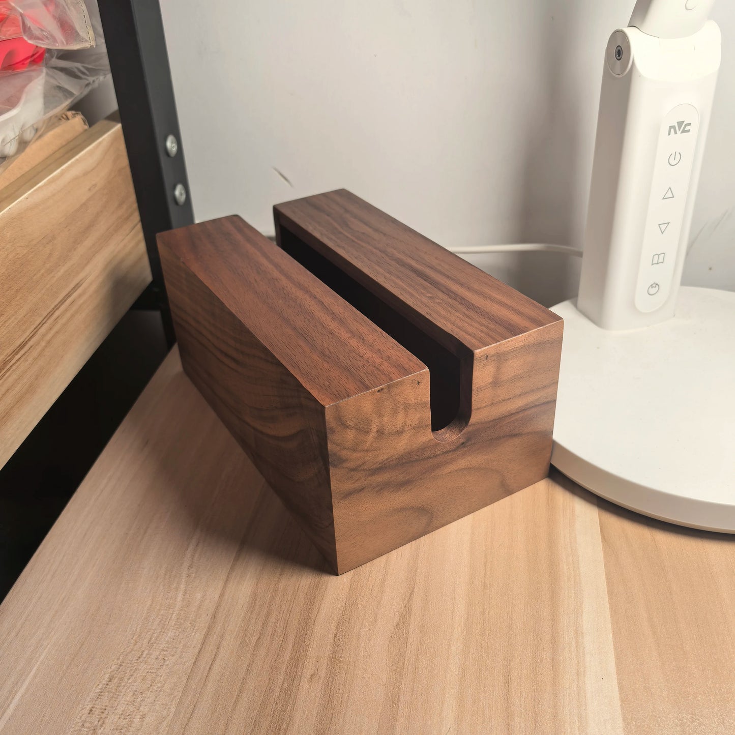 Walnut Tissue Organizer
