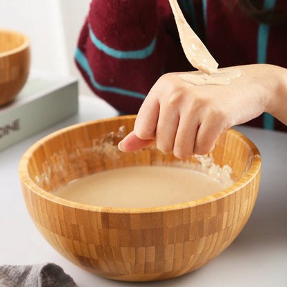 Japanese Wooden Salad Bowl – Large Bamboo Bowl