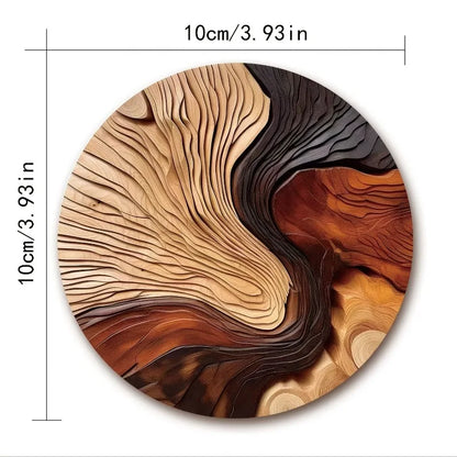 Set of 6 Elegant Wooden Coasters