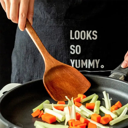Long Wooden Cooking Spatula