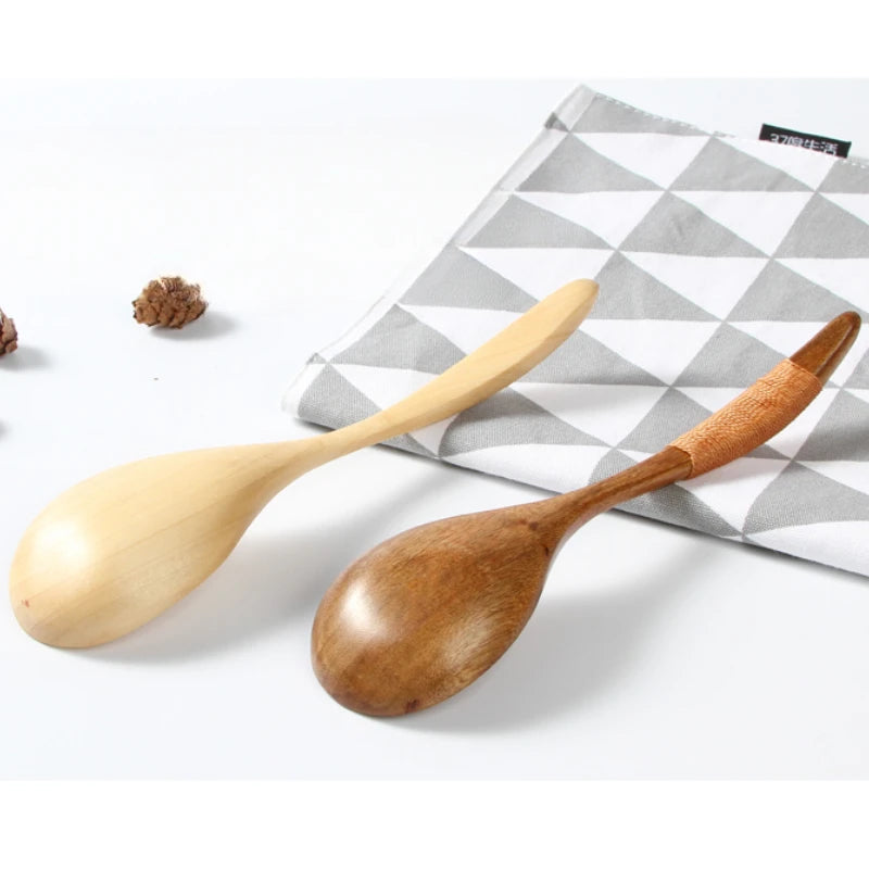 Wooden Soup Spoon Set – Solid Wood Kitchen Utensils