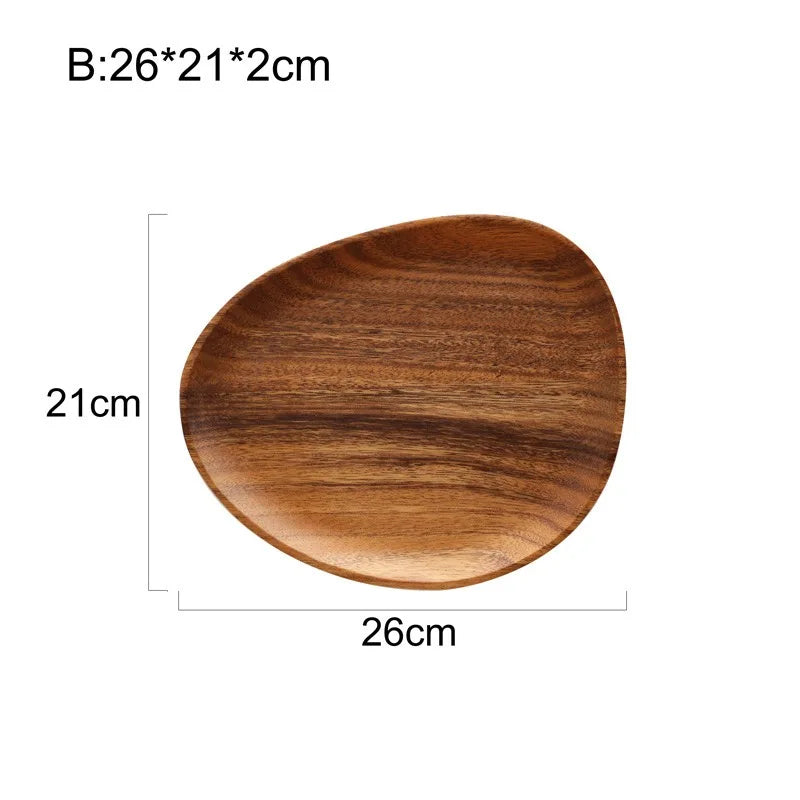 Rustic Acacia Wood Serving Tray