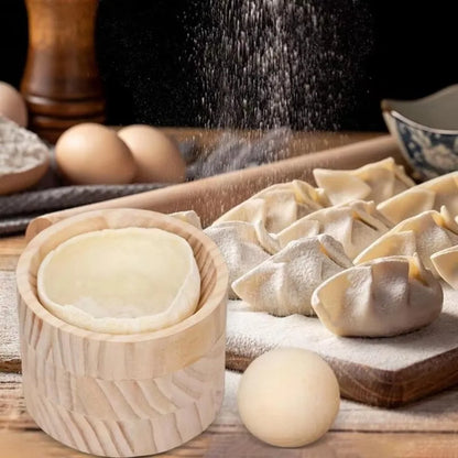 Wooden Dumpling Maker – Reusable Dough Pressing Tool