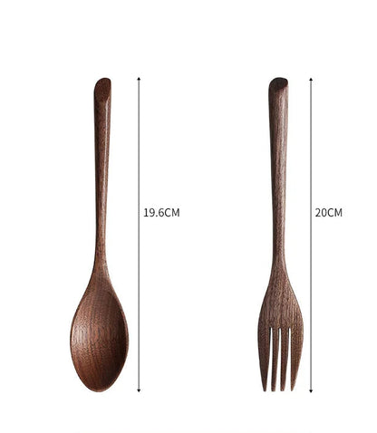 Wooden Cutlery Travel Set – Spoon, Fork & Chopsticks with Box