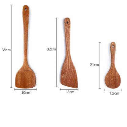 Wooden Spatula & Spoon Set – Natural Kitchen Tools