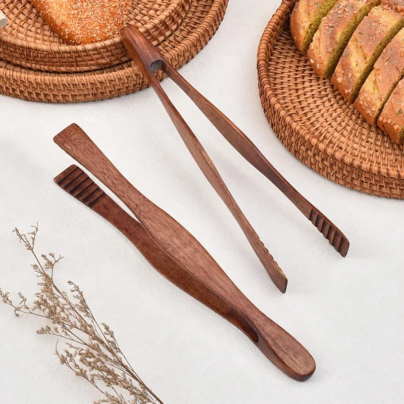 Wooden Kitchen Tongs – BBQ & Salad Serving Tool