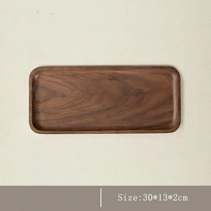 Walnut Wooden Tray – Japanese Rectangular Serving Plate