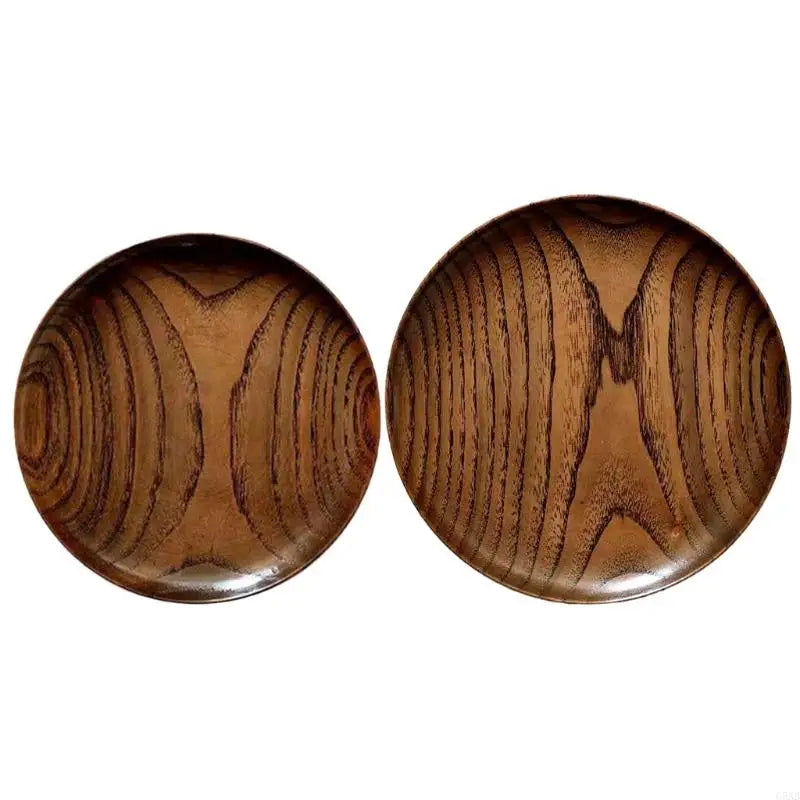 Acacia Wooden Plate – Round Solid Fruit & Snack Dish
